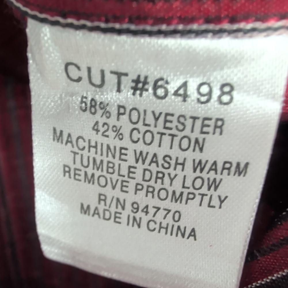 White Horse Pearl Snap Flap Pockets Western Classic Shirt Maroon Red Size L - Picture 6 of 9
